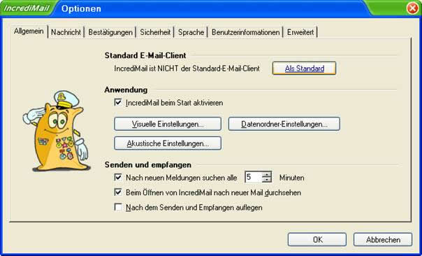 Incredimail als Standard E-Mail  Programm