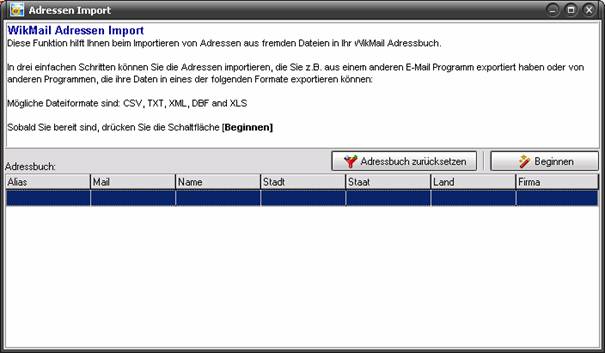 adressen aus thunderbird