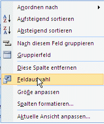 Übersicht in Outlook 2007 