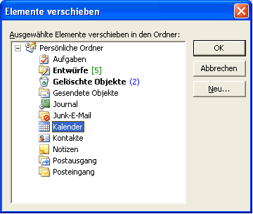 Element verschieben