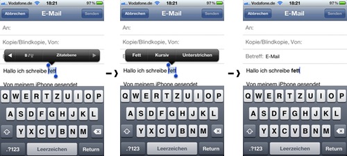 E-Mails formatieren in iOS 5 › Apple Mail, Tipp › Mailhilfe.de