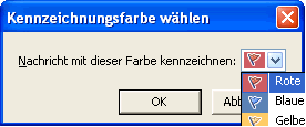 Outlook Farbe festlegen