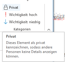 Outlook 2007 - 2019 und Offices 365 werden diese mit einem Schlosssymbol angezeigt.