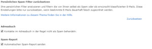 Automatischen Spam-Report senden