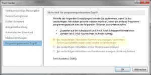 Ein Programm versucht eine E-Mail-Nachricht in Ihrem Namen zu senden