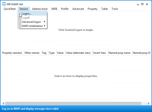 mfcmapi-logon