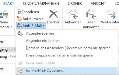 Junk-E-Mail-Berichtsprogramm