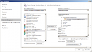 Menünband in Word für Outlook