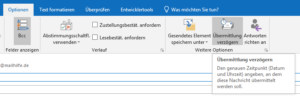 Lieferverzögerung in Outlook