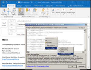Makros aus dem HTML-Quelltext