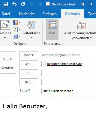 Send Personally for Outlook ersetzt E-Mail-Empfänger