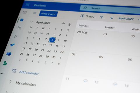 Kalenderfunktion in der Microsoft Outlook Desktop-App